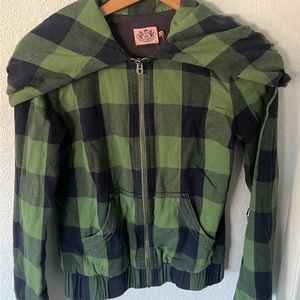 juicy couture green flannel jacket